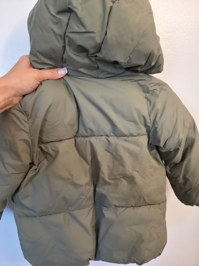 Old Navy 4T Olive Green Puffer Jacket image indicator(2)