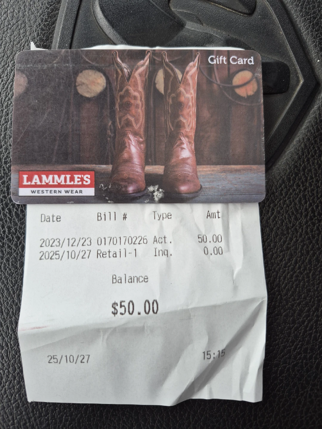 Lammle's Western Wear $50 Giftcard
