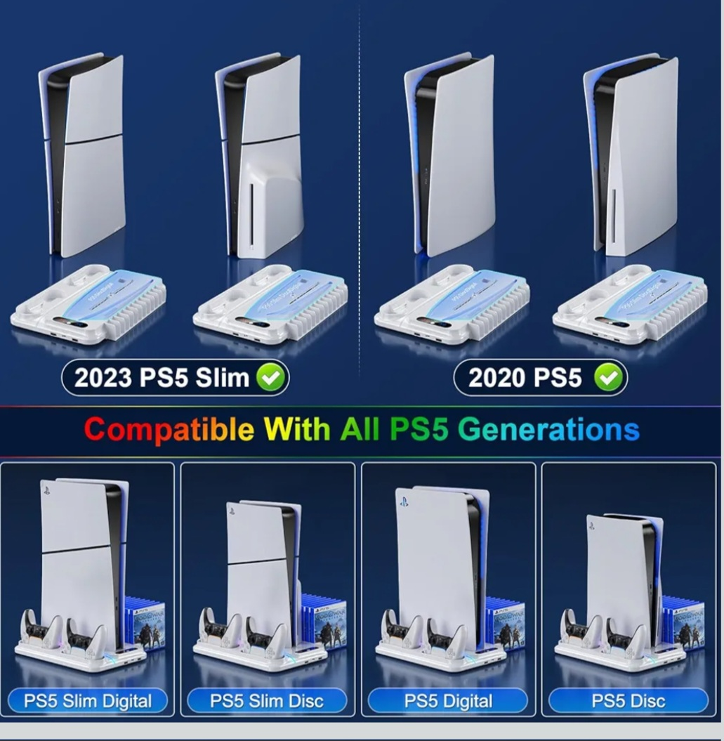 Ponkor PS5 Cooling & Charging Station – All-in-One Stand. - photo 2
