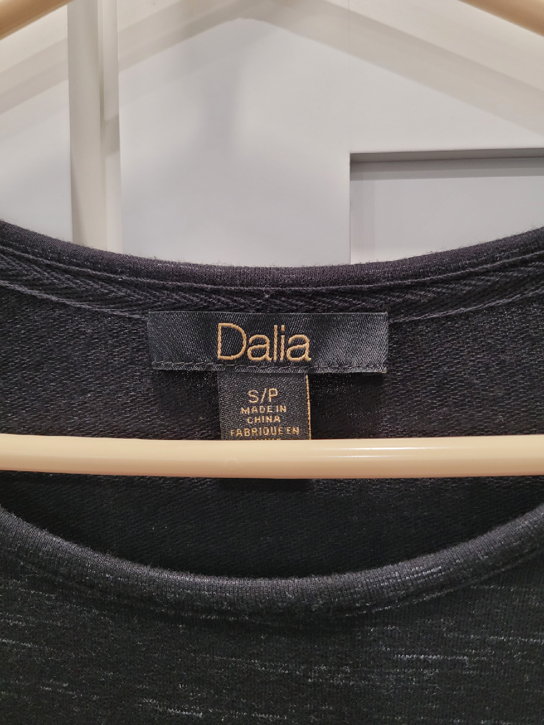 Dalia Black Long Sleeve Top - Size S - photo 2