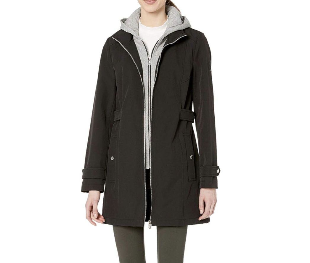 Tommy Hilfiger Black Raincoat with Hood - photo 2