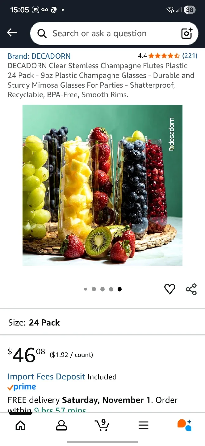 Stemless Champagne Flutes - 22 Pack image indicator(4)