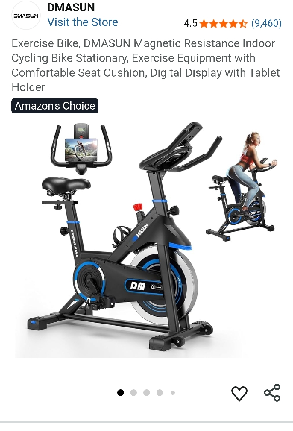 DMASUN Magnetic Resistance Indoor Exercise Bike - photo 5