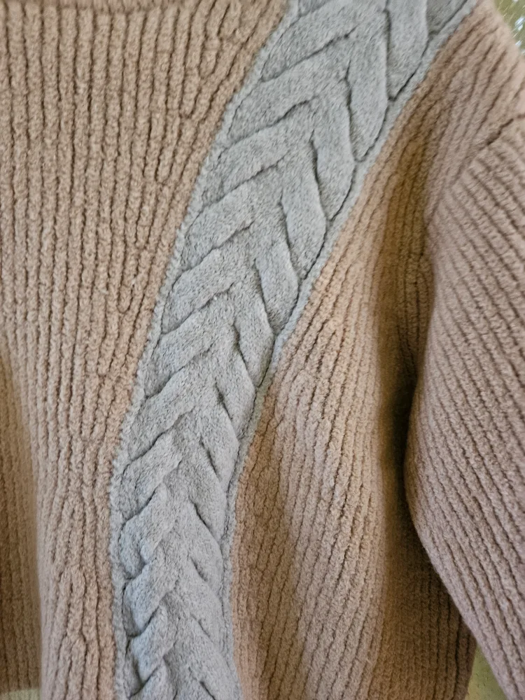 Wilfred Free Colour Block Cable Knit Sweater - Size L image indicator(3)