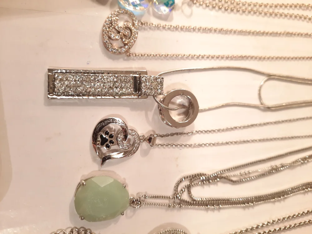 silver tone silver plate neclases image indicator(3)