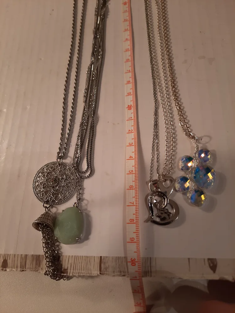 silver tone silver plate neclases image indicator(6)