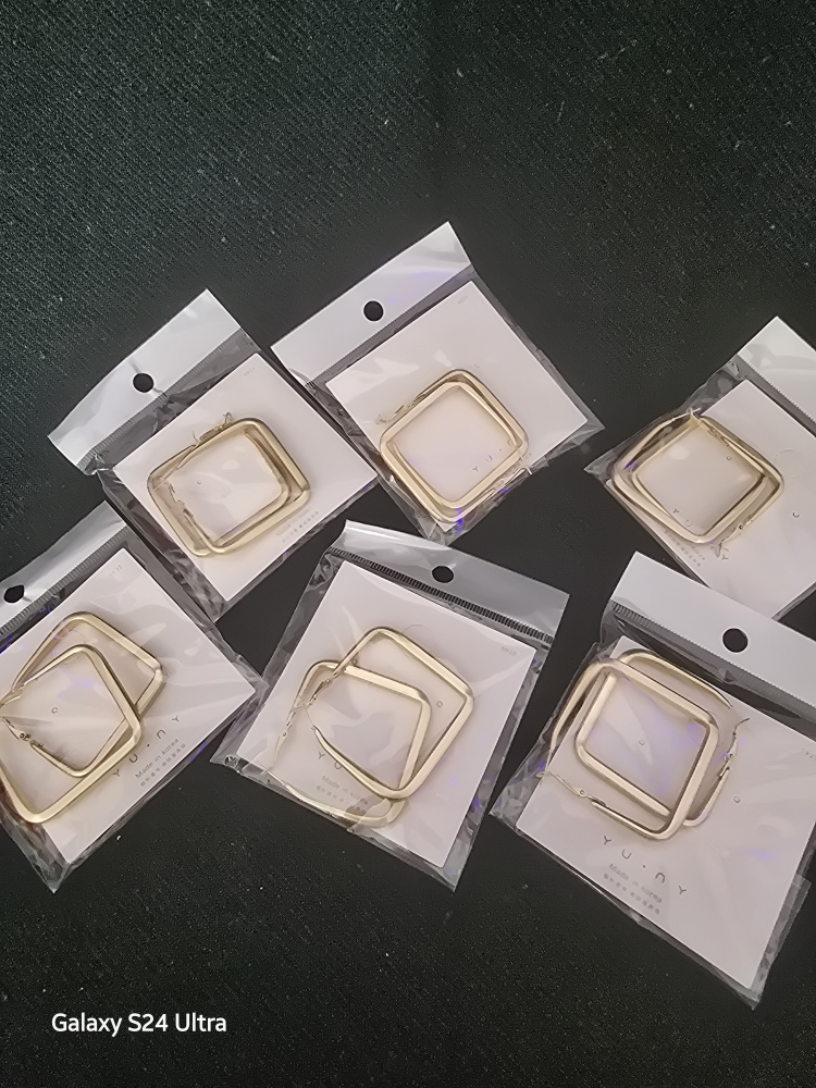 Square Hoop Earrings - YU.NY - S925 - photo 2
