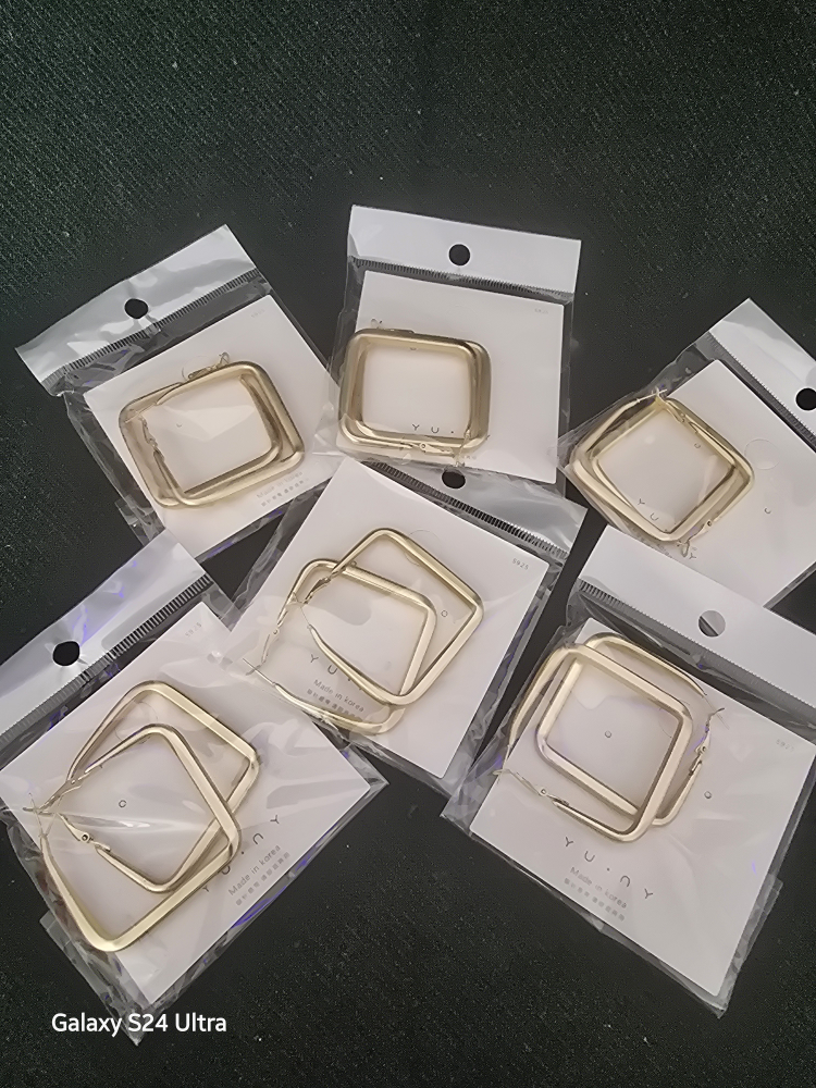 Square Hoop Earrings - YU.NY - S925 - photo 3