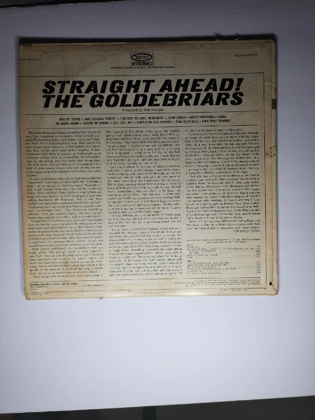 The GoldeBriars - Straight Ahead! Vinyl Record - photo 2