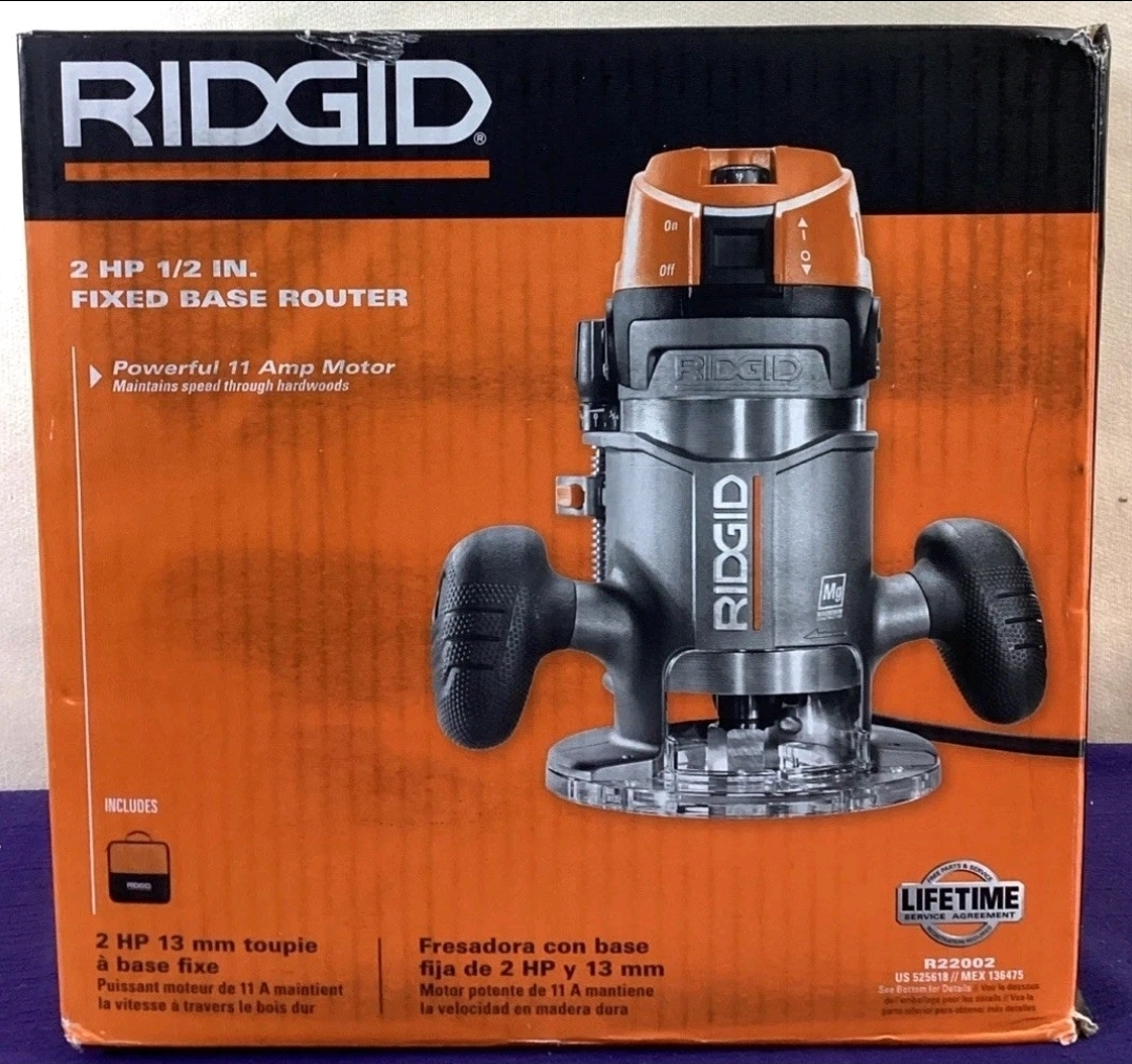 RIDGID 2 HP 1/2 in. Fixed Base Router Model # R22002
