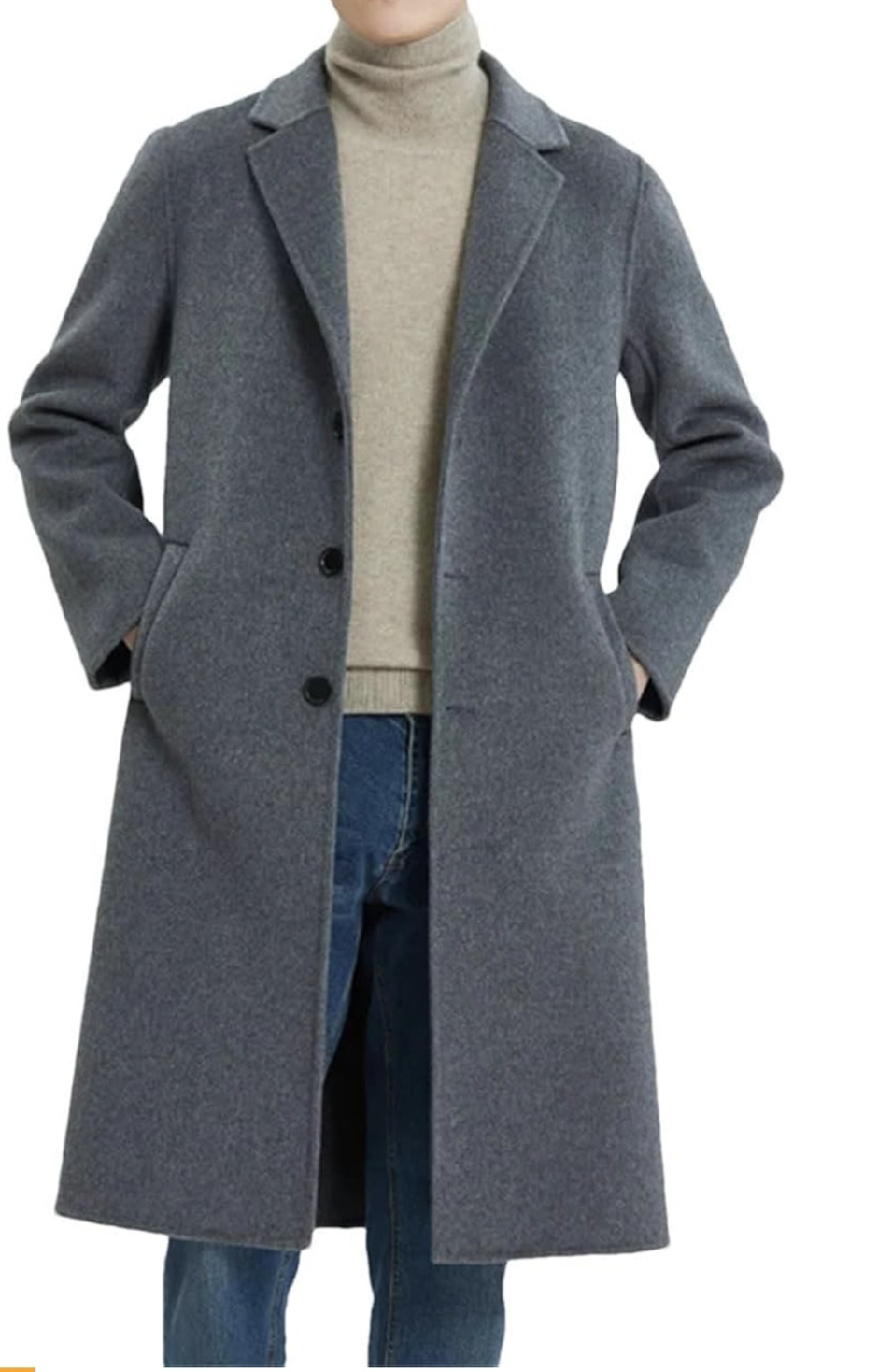 Zara Grey Wool Blend Overcoat: Medium size