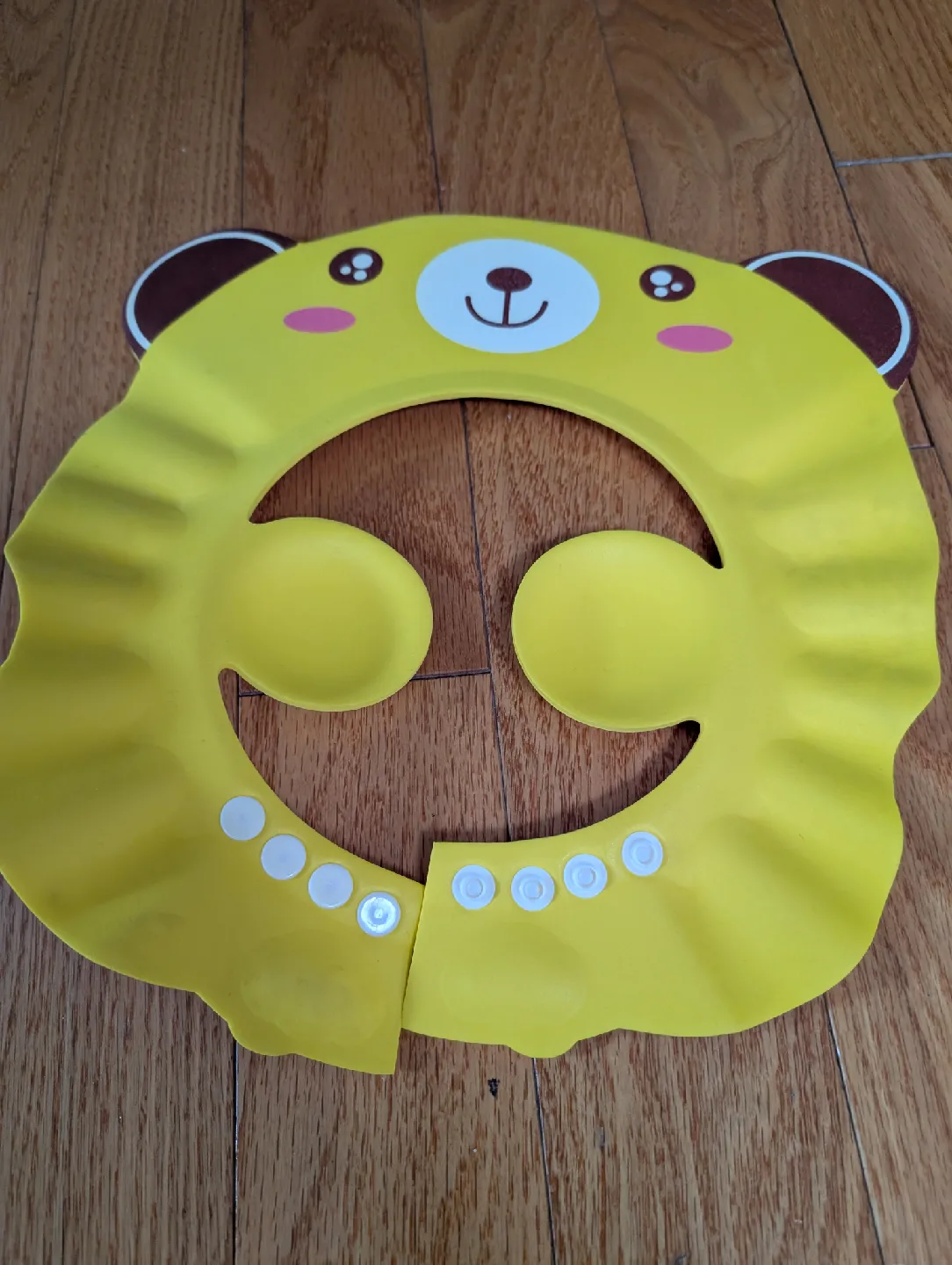 Yellow Bear Adjustable Baby Shower Cap image indicator(3)