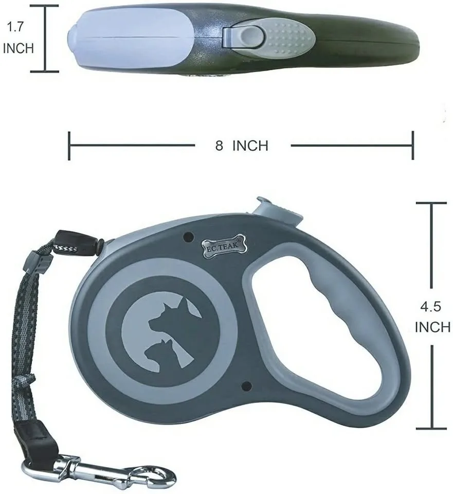 EC.TEAK Retractable Dog Leash, 26FT Dog Walking Leas image indicator(6)
