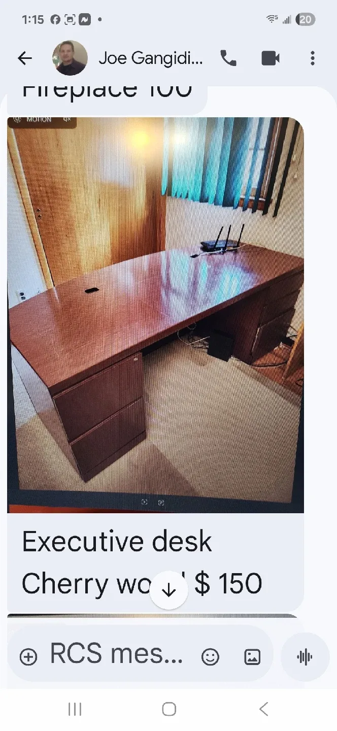 Executive Cherry Wood Desk - $150 thumbnail