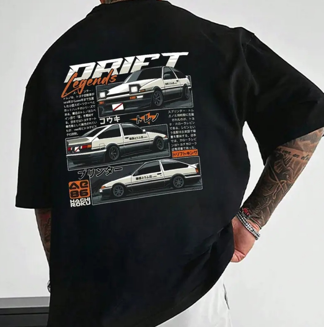 Initial D Black T-Shirt - photo 3