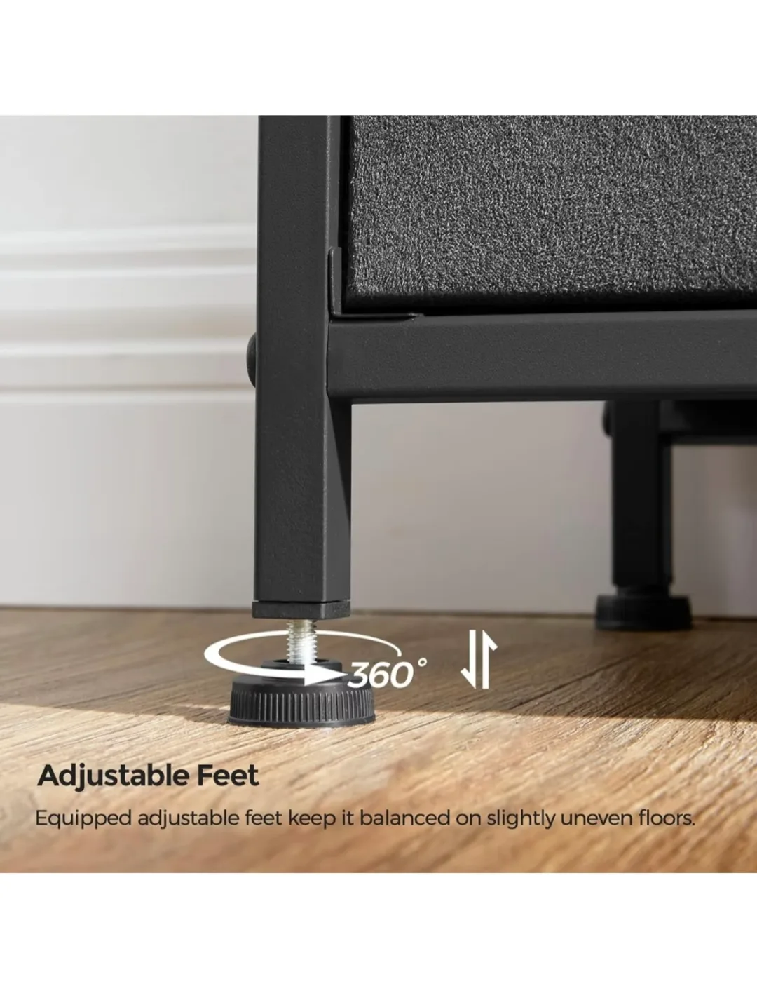 Brown & Black Nightstand with Drawer image indicator(5)