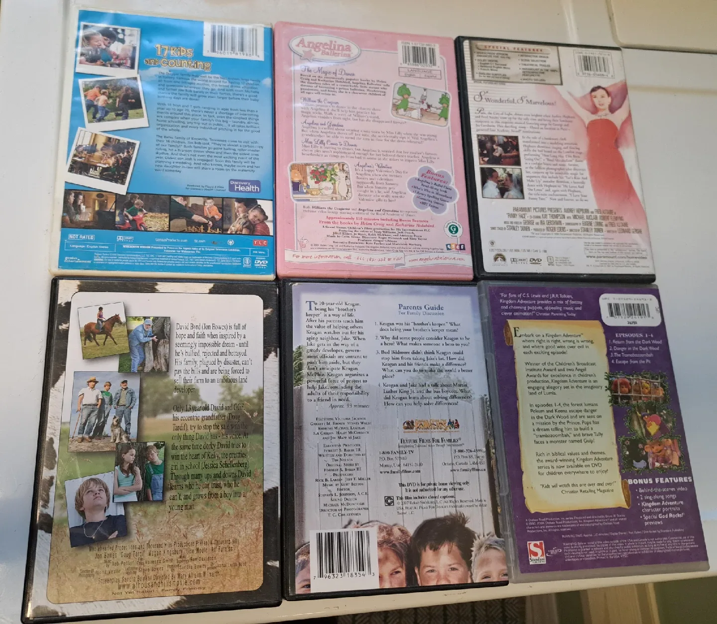 DVD Lot: 17 Kids, Angelina Ballerina, Funny Face + image indicator(2)