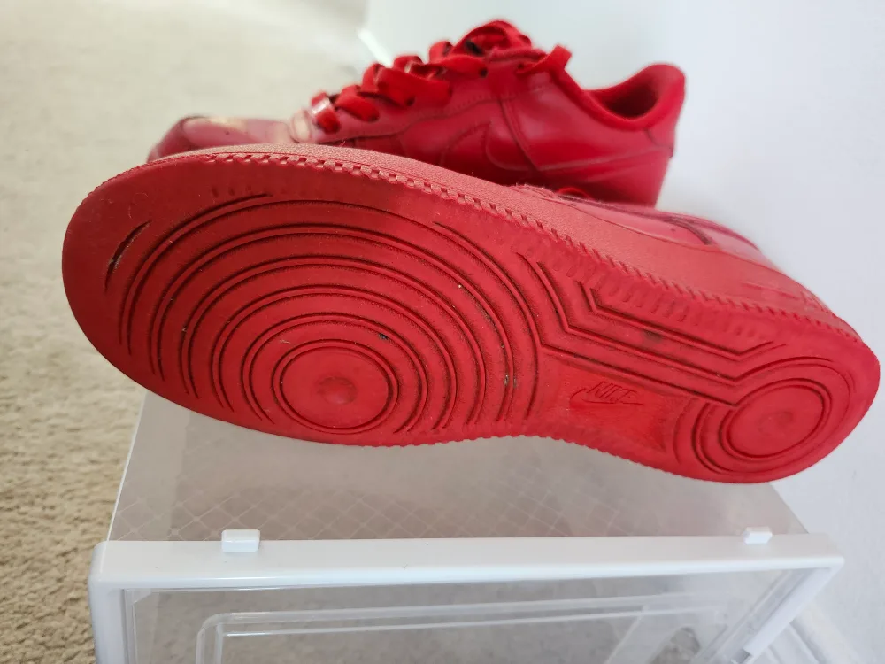 Nike Air Force 1 Red Sneakers - Youth Size 6.5 image indicator(2)