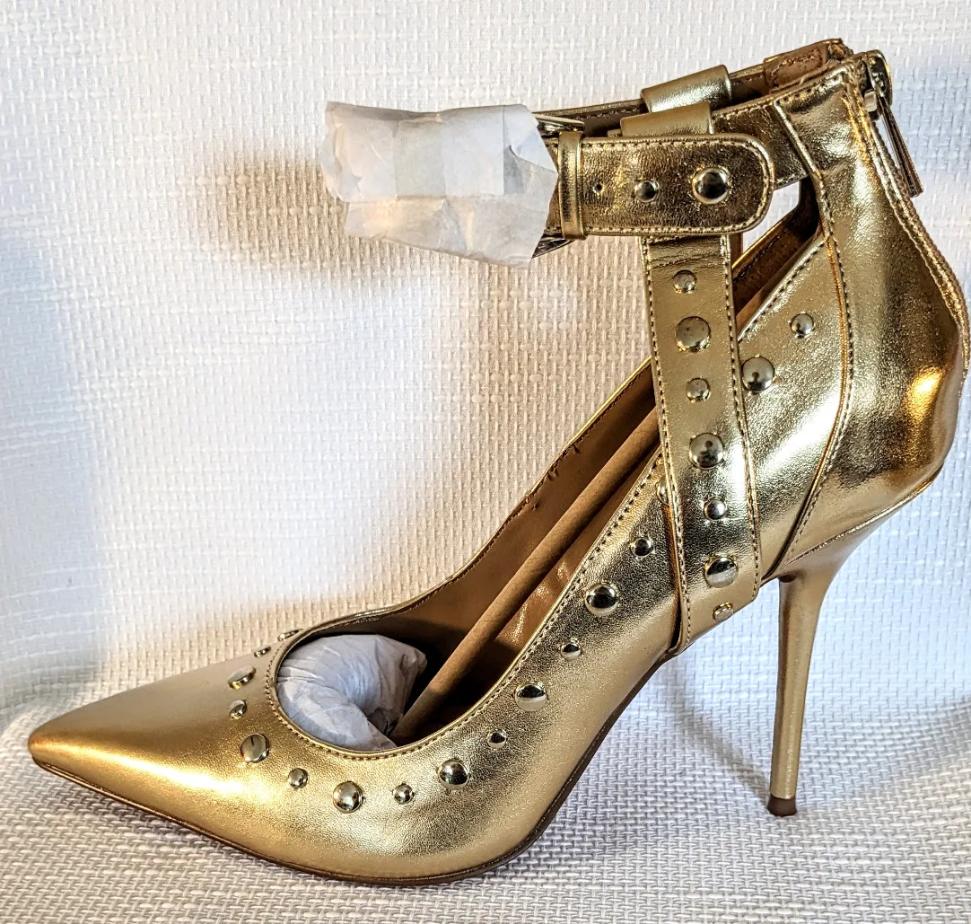 Jessica Simpson Ankle Strap Studded Stilettos image indicator(6)