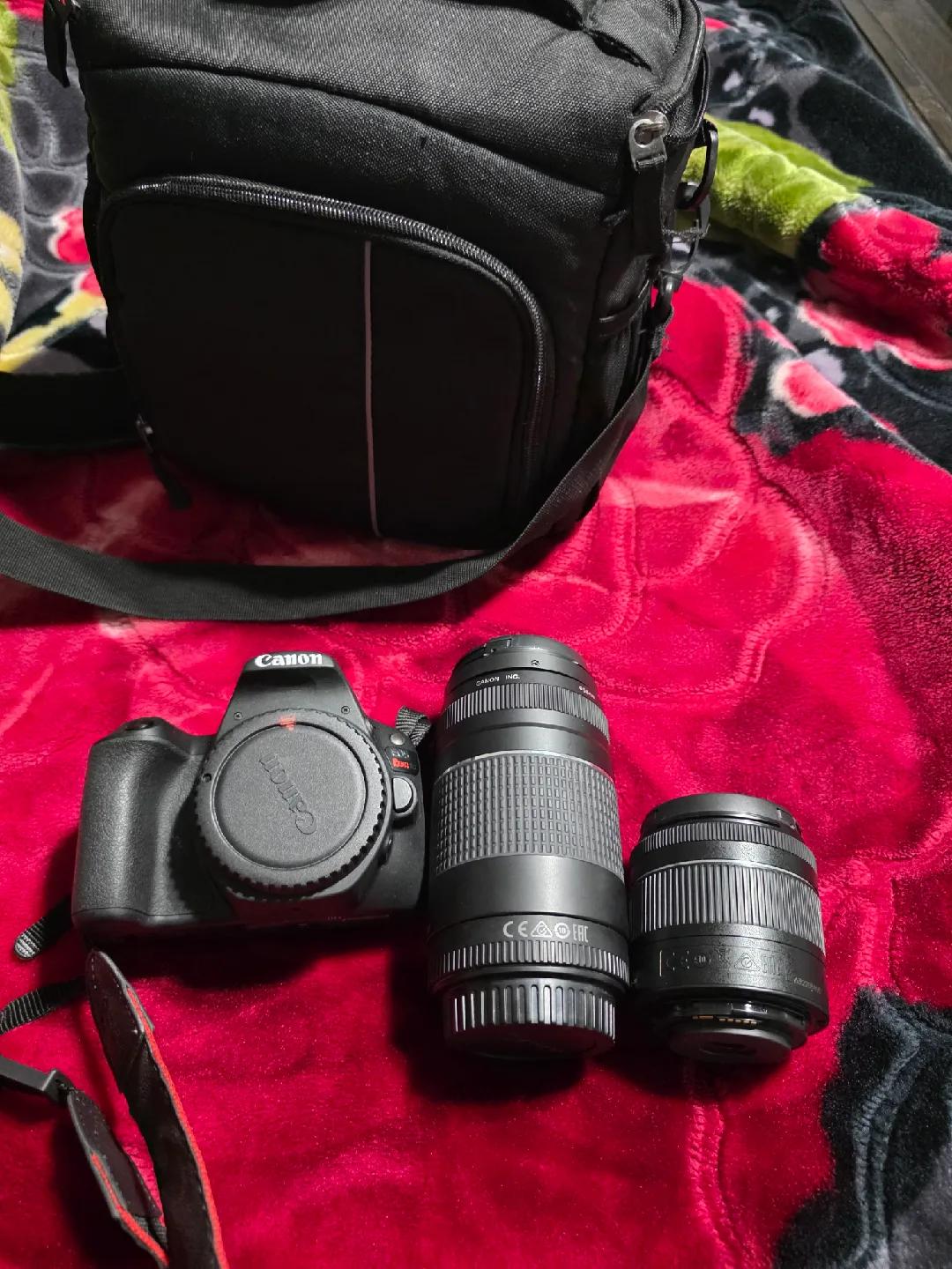 Canon EOS Camera with Lenses and Bag image indicator(4)