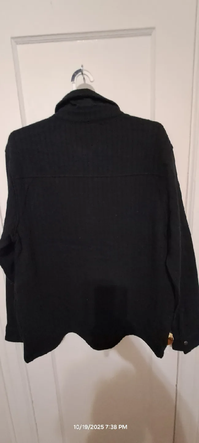 New Universal Thread Black Shirt Jacket - Size L image indicator(2)