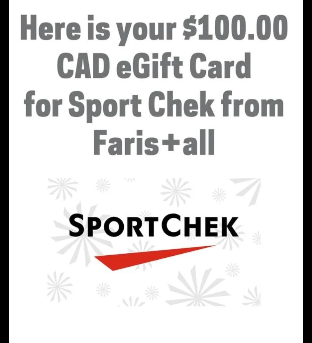 Sport Chek $100 Giftcard thumbnail