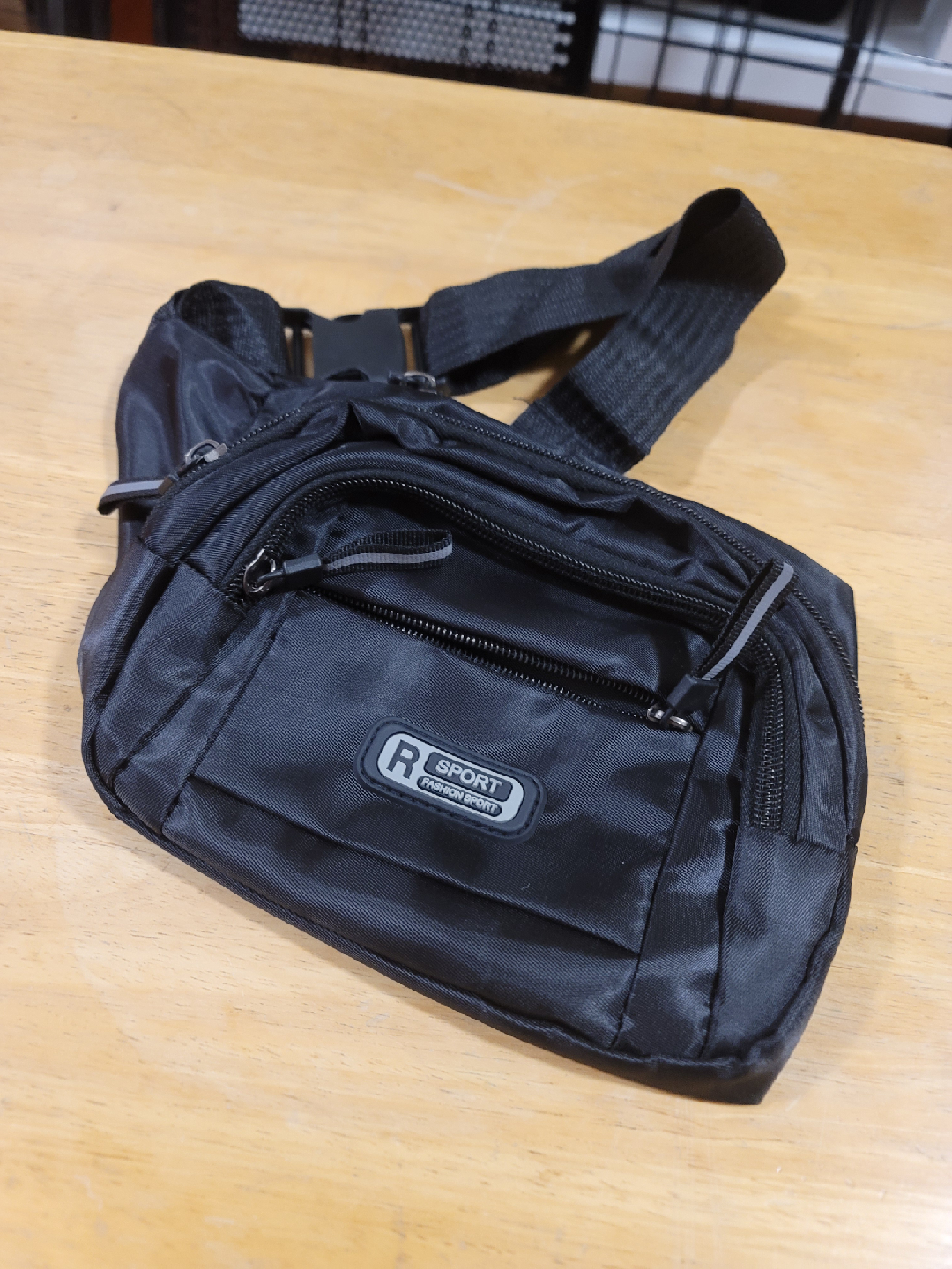 Bolsa de cintura ultrafina de nylon para hombre -,