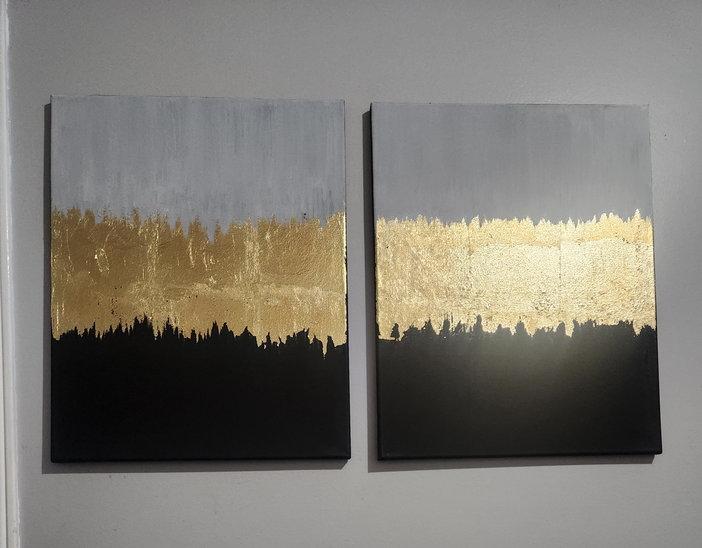 Set of 2 Abstract Wall Art Canvases - photo 2
