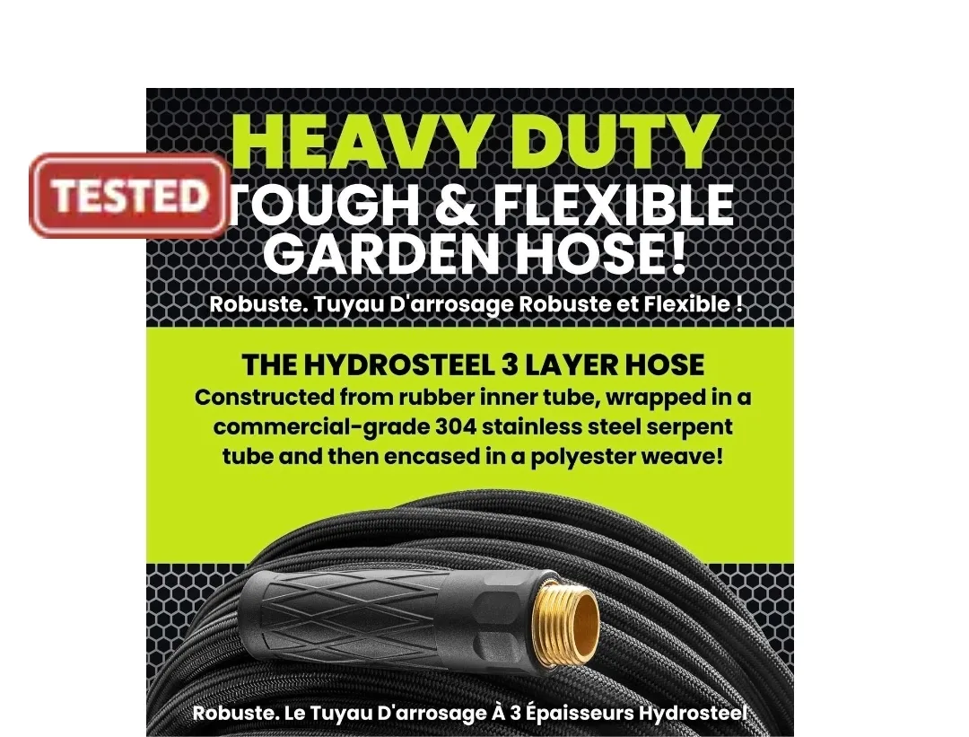 Brand New Heavy Duty Pro 3 Layer HydroSteel Hose, 100-ft image indicator(4)