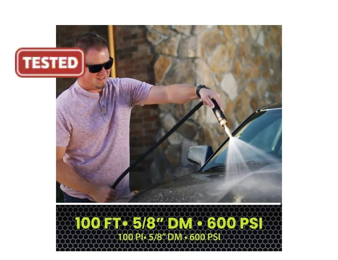 Brand New Heavy Duty Pro 3 Layer HydroSteel Hose, 100-ft image indicator(6)