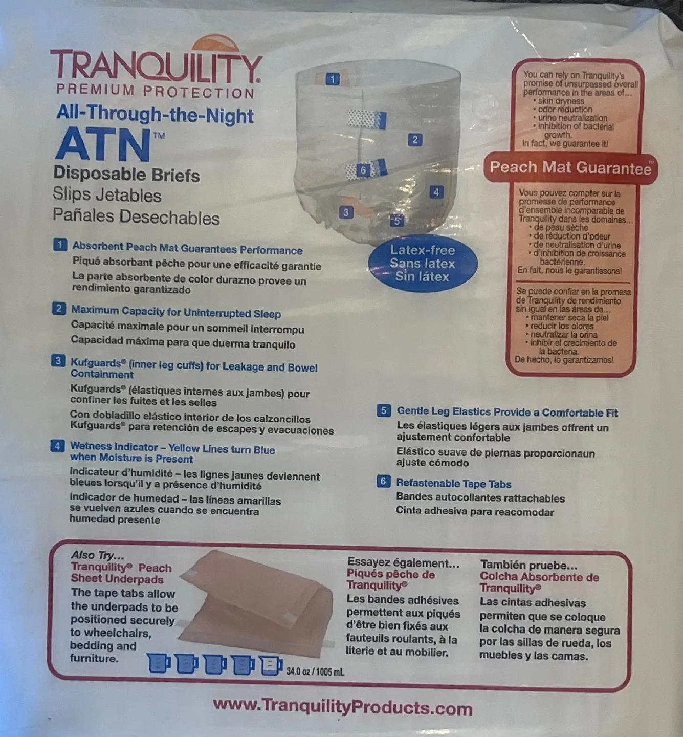 Tranquility ATN Disposable Briefs - Size Large (12 Count) image indicator(4)