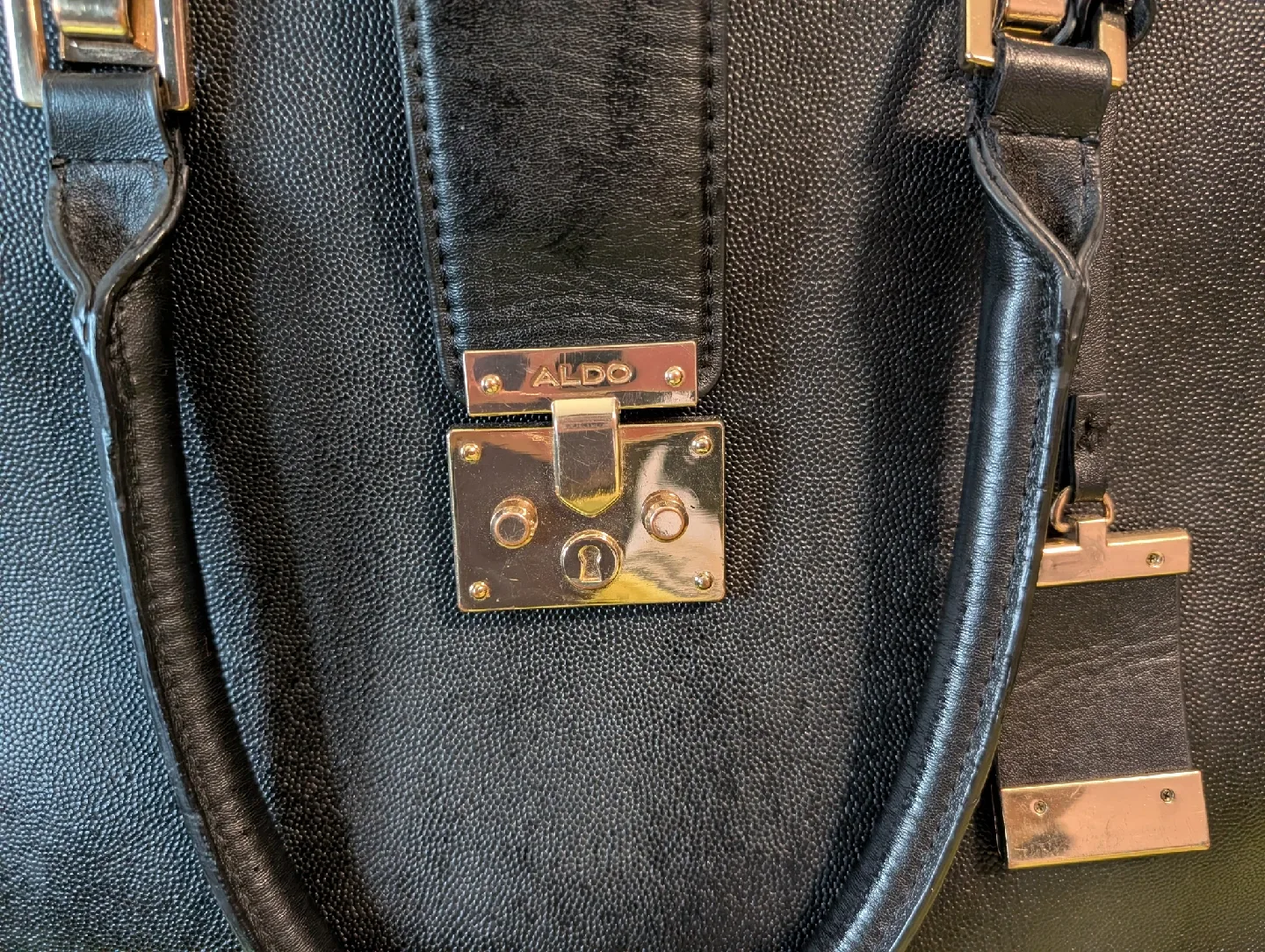 Aldo Black Satchel Handbag image indicator(3)