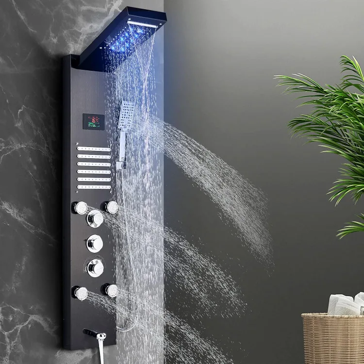 Brand New Black Rainfall Shower Panel For Sale thumbnail