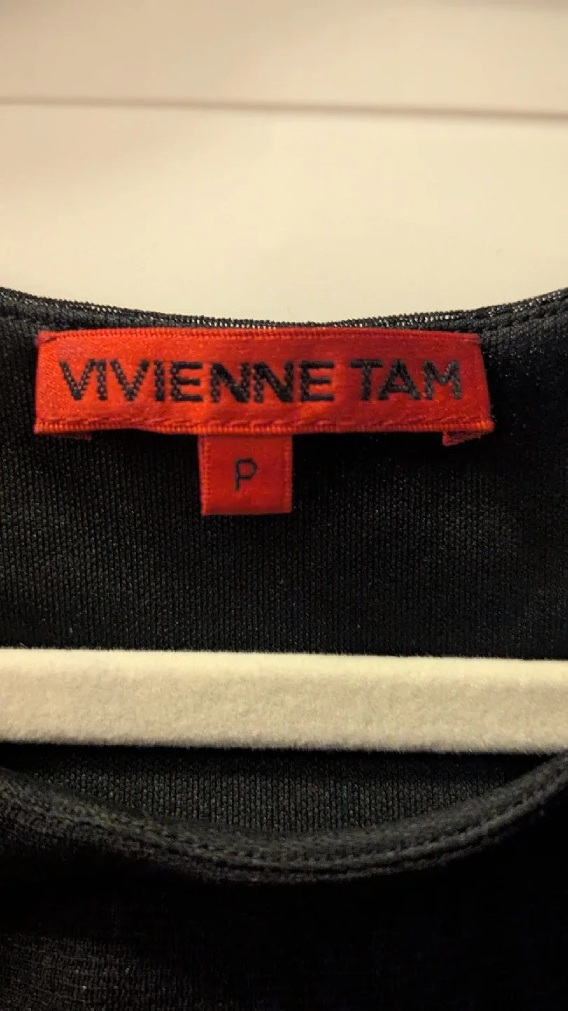 Vivienne Tam Black Floral Dress - Size P image indicator(3)