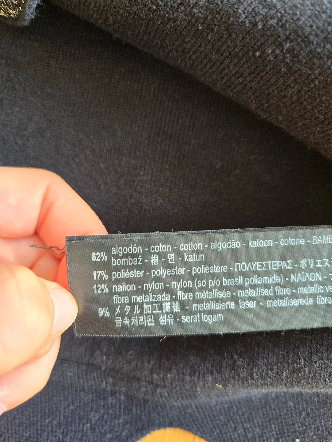 Zara Knit Sparkly Cropped Sweater - Size S image indicator(5)