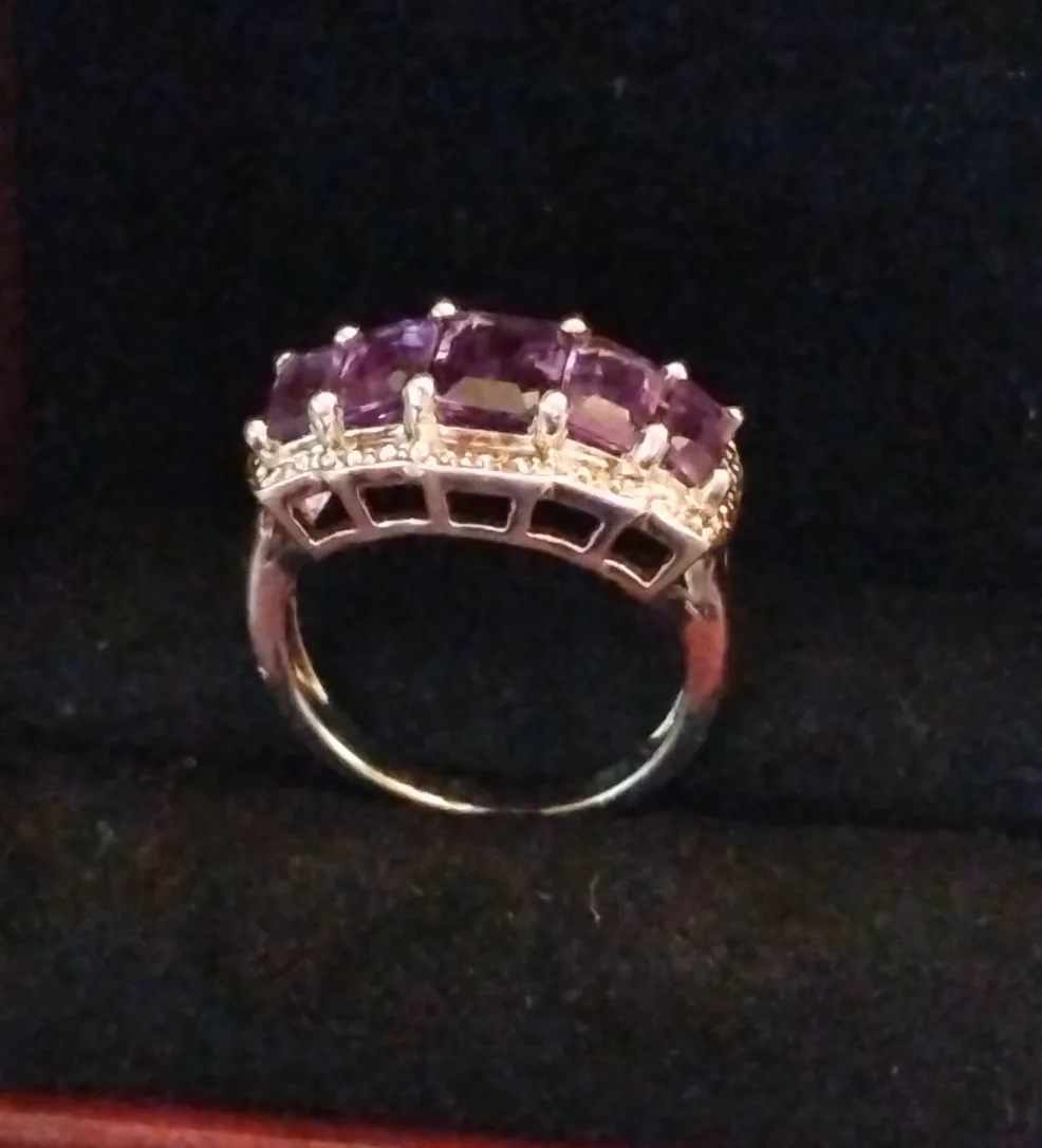 Amethyst & Silver Ring image indicator(2)