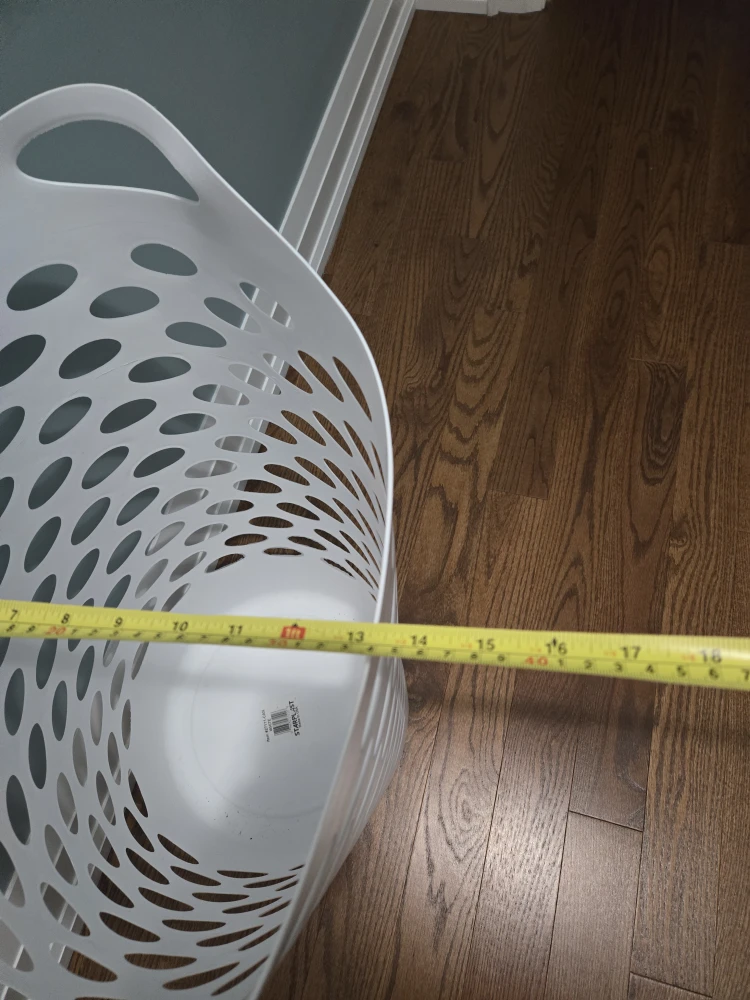 White Plastic Laundry Basket - photo 3