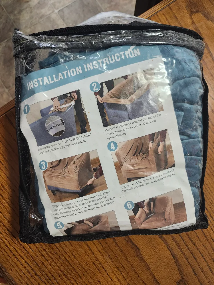 New Tub Chair Slipcover - Stretch Velvet, Blue thumbnail