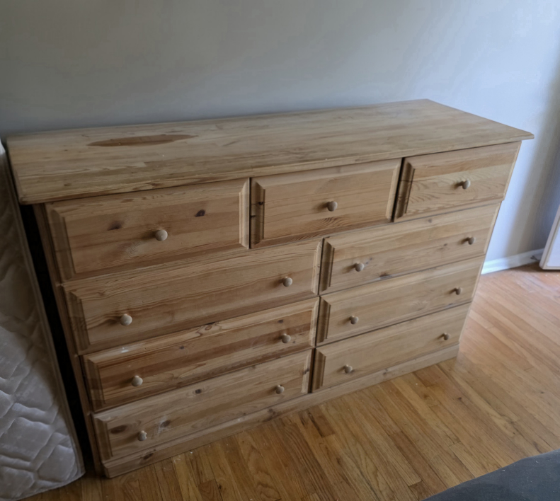 Wooden Dresser with 9 Drawers
