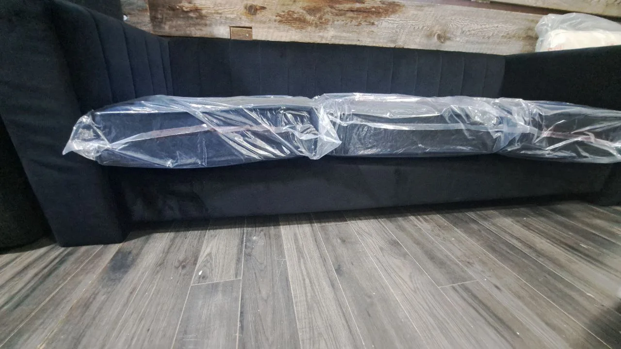 Black Velvet Sofa - Like New! image indicator(4)