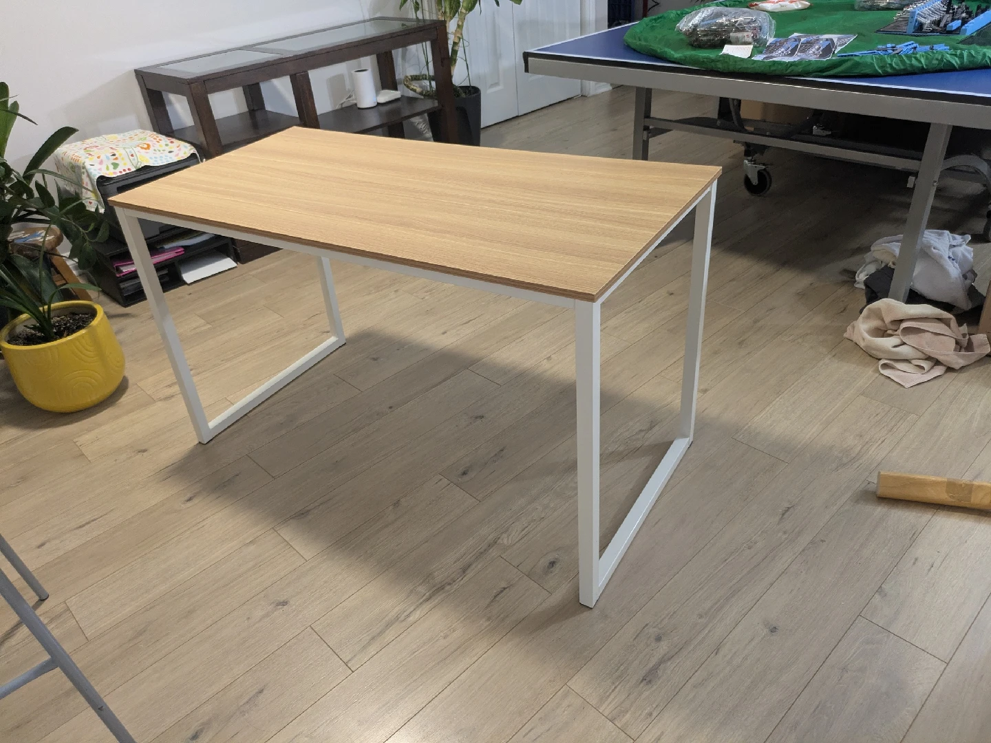 Wood and White Desk
