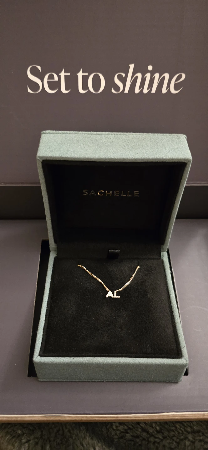 Sachelle Lottie Custom Diamond Nameplate Chain Necklace