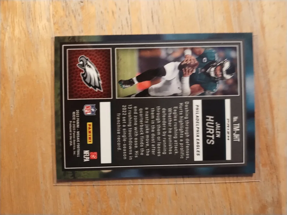 Jalen Hurts Philadelphia Eagles NFL Trading Card image indicator(2)