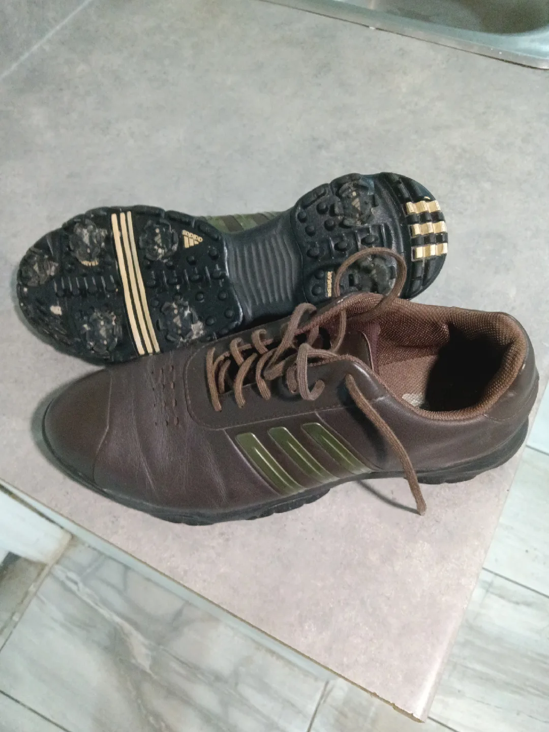 Adidas Brown Leather Golf Shoes image indicator(5)