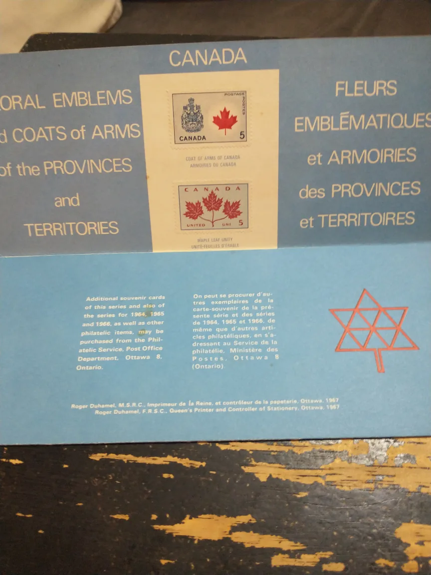Nice 1967 Canada Centennial postage stamps souvenir card image indicator(3)
