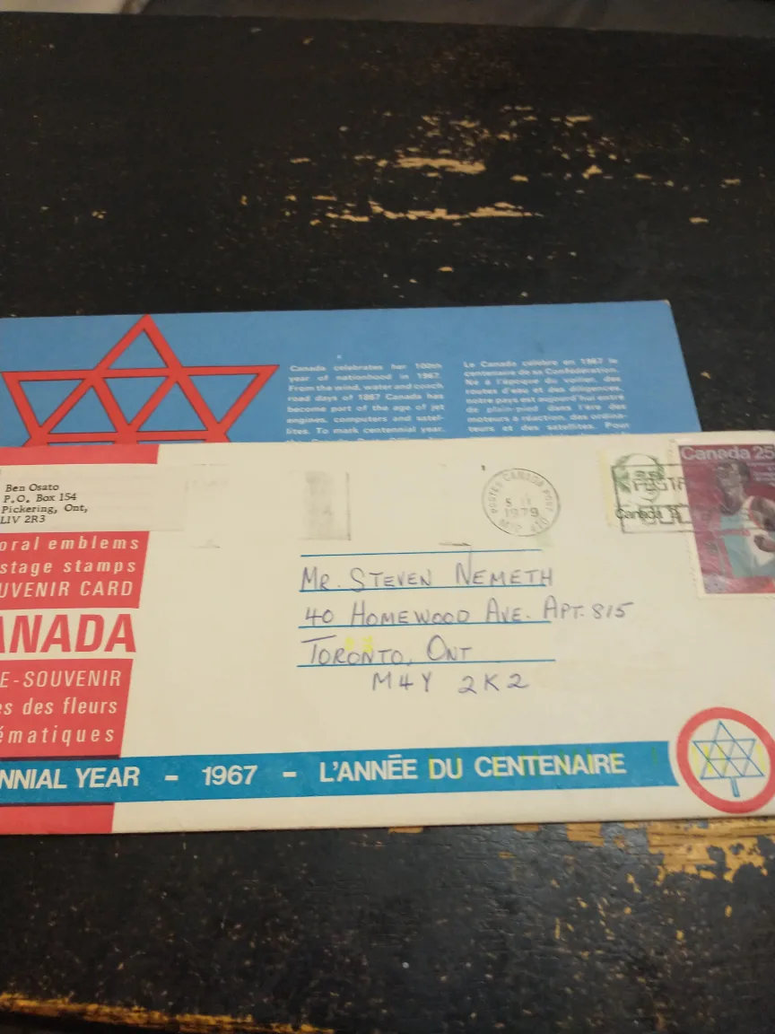 Nice 1967 Canada Centennial postage stamps souvenir card image indicator(5)