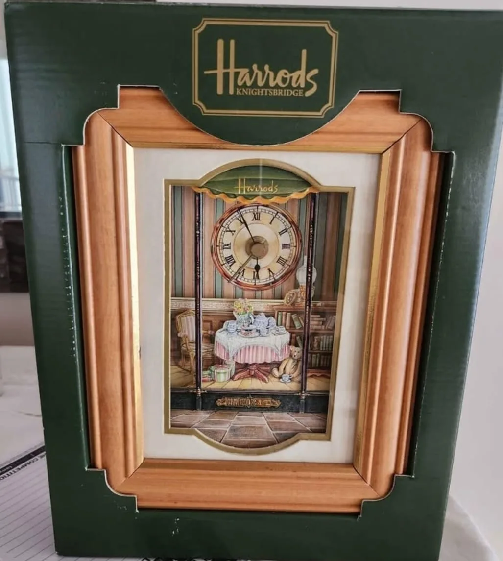 Harrods Knightsbridge Framed Clock Picture thumbnail