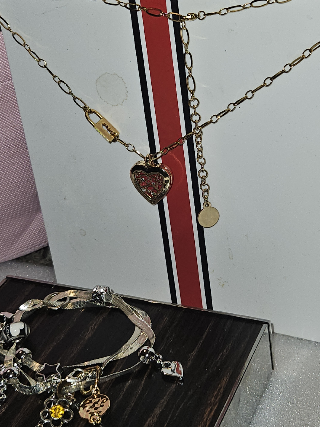 WP Jewelry Gold Heart Locket Necklace & Charm Bracelet - photo 5