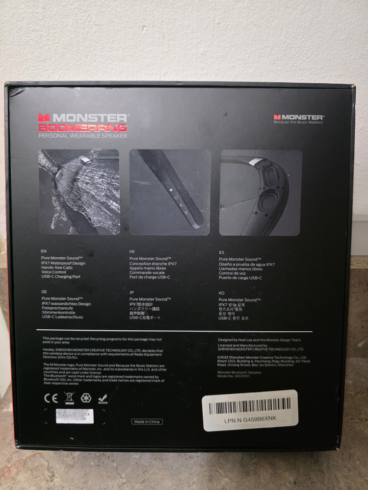 Monster Boomerang Personal Wearable Speaker - photo 2