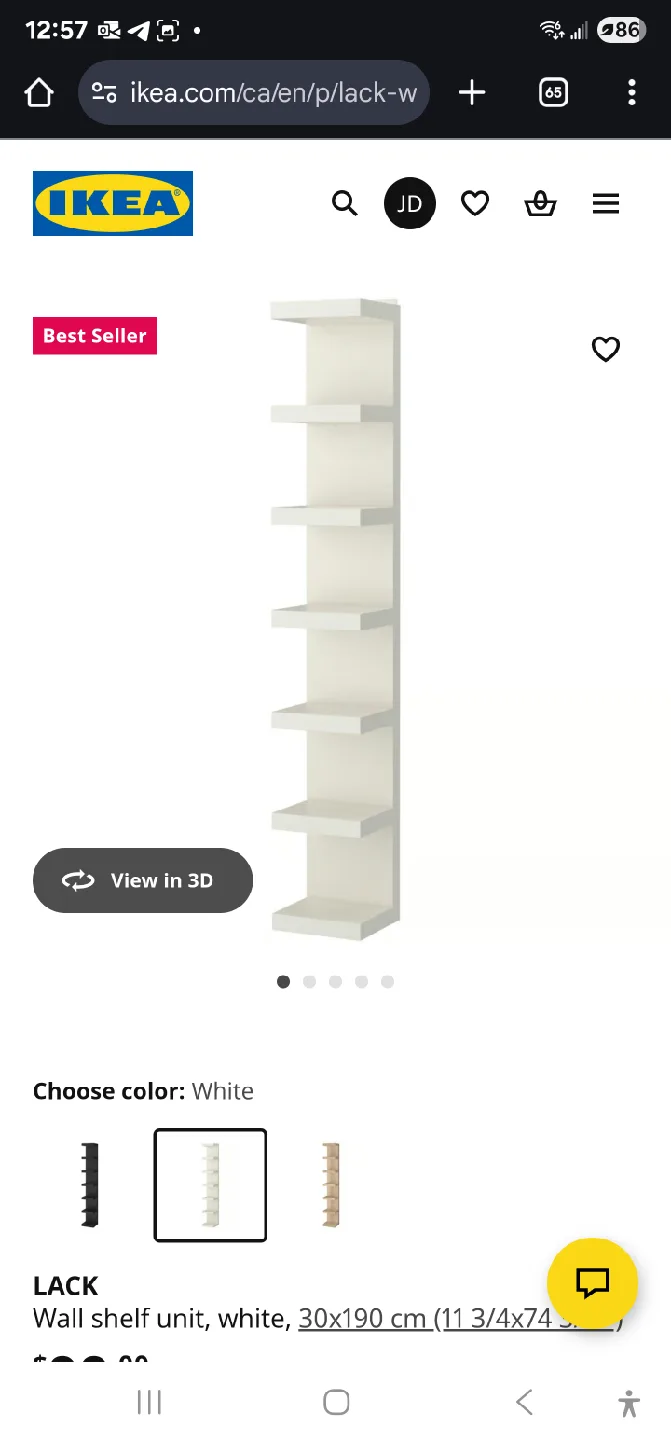 Moving sale! - IKEA Lack Wall Shelf Unit - White image indicator(3)